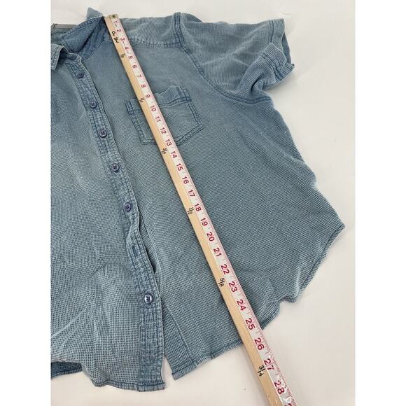 Elisabeth by Liz Claiborne Vintage Blouse Womens 22 Petite Blue Button Front Top - Picture 13 of 16